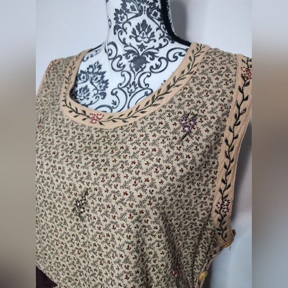 Papy Boez Vintage Patchwork Bohemian Midi Dress size M/L - Picture 9 of 9